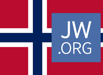 Drapeau norvégien avec logo jw.org